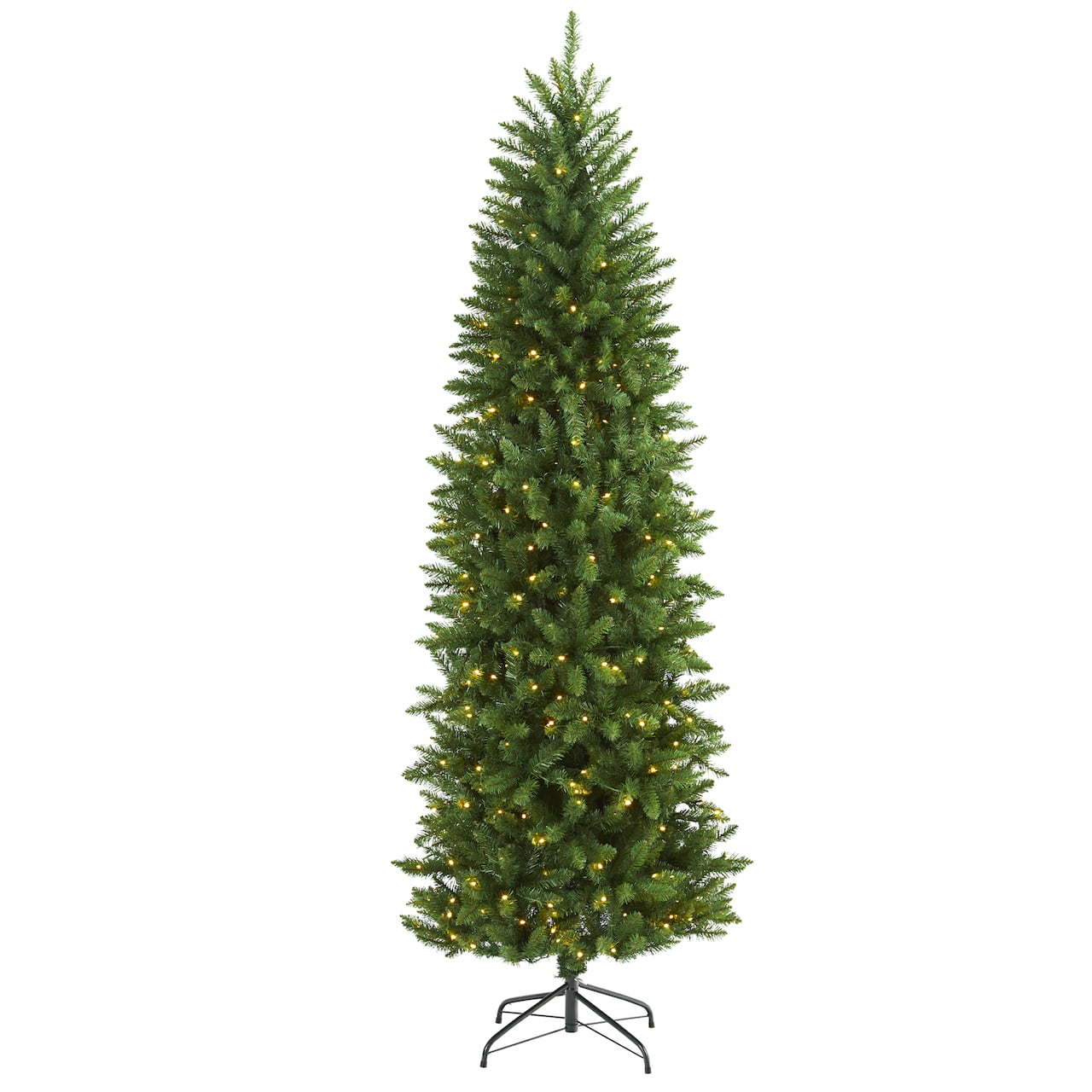 6.5ft. Pre-Lit Green Mountain Pine Artificial Christmas Tree, Clear LED Lights